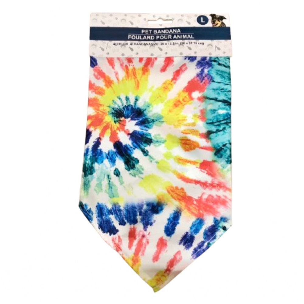 🪼$4🪼NEW Pet Bandana Tie Dye Tie On Style Dog Apparel Large